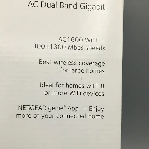 NETGEAR AC1600 Dual Band Wi-Fi Gigabit Router (R6250)